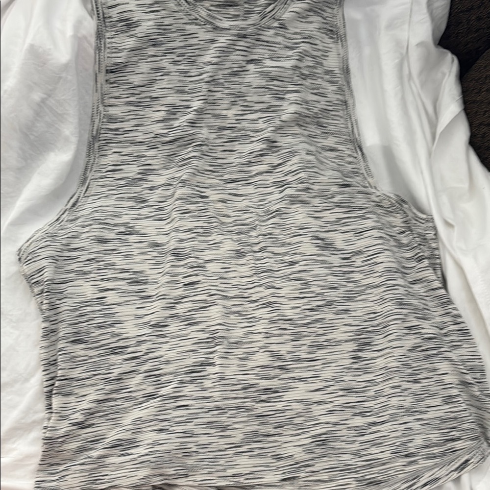 lululemon athletica Gray & White Space-Dye Tank Top